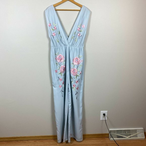 ASOS Gray Jumpsuit with Pink Floral Design - Picture 12 of 12